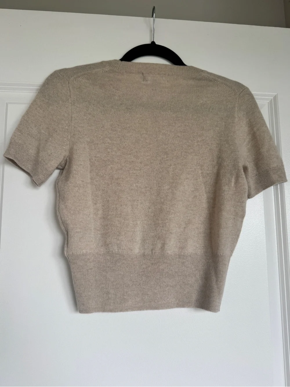 NWT! J. CREW Women’s Cashmere shrunken T-shirt in heather linen size extra small